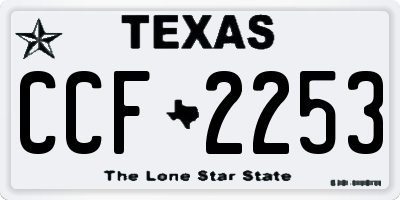 TX license plate CCF2253