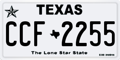 TX license plate CCF2255