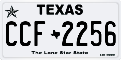 TX license plate CCF2256