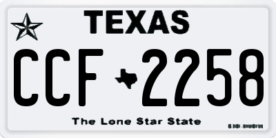 TX license plate CCF2258