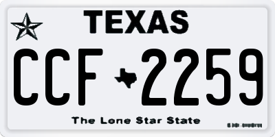 TX license plate CCF2259