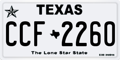TX license plate CCF2260