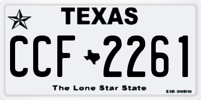 TX license plate CCF2261