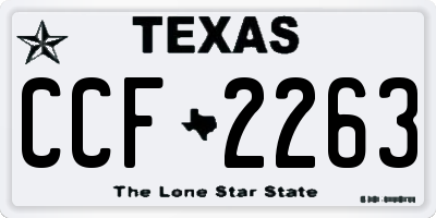 TX license plate CCF2263