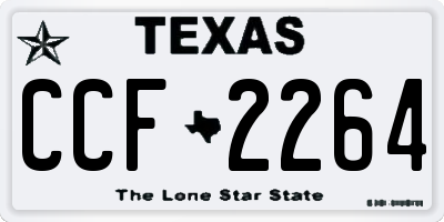 TX license plate CCF2264