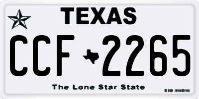 TX license plate CCF2265