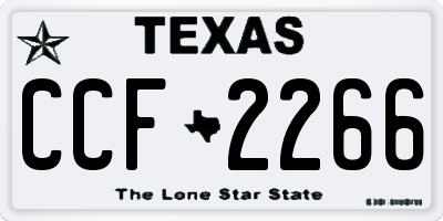 TX license plate CCF2266