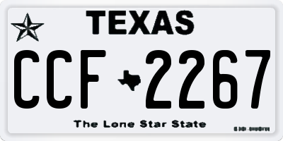 TX license plate CCF2267