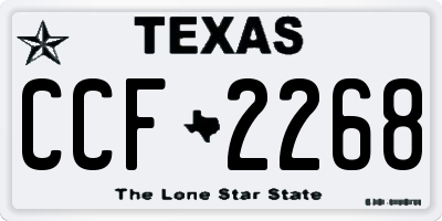 TX license plate CCF2268