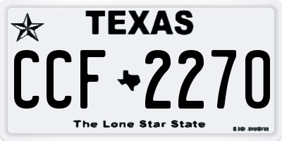 TX license plate CCF2270