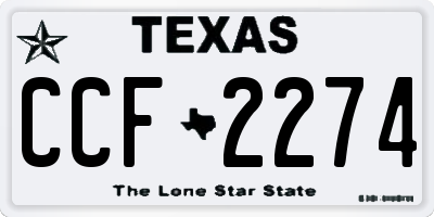 TX license plate CCF2274