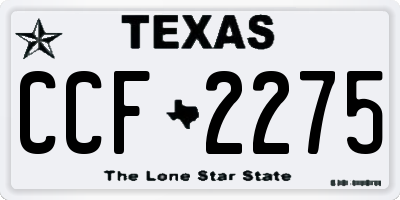 TX license plate CCF2275