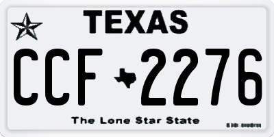 TX license plate CCF2276