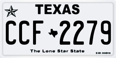 TX license plate CCF2279