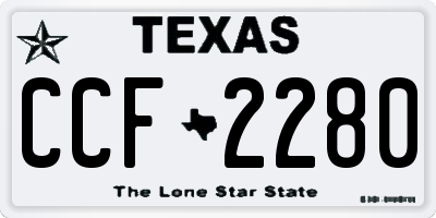 TX license plate CCF2280
