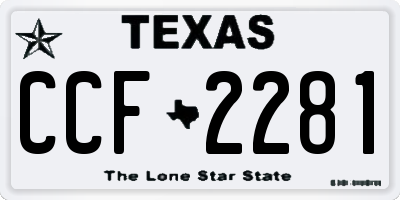 TX license plate CCF2281