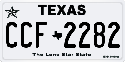 TX license plate CCF2282