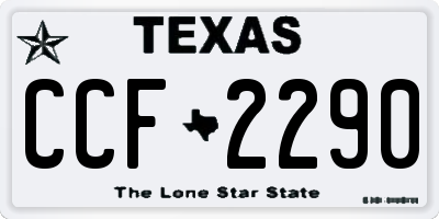 TX license plate CCF2290