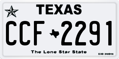 TX license plate CCF2291
