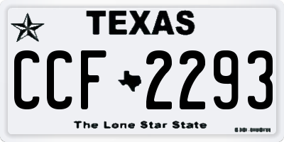 TX license plate CCF2293