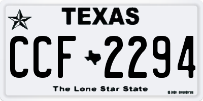 TX license plate CCF2294