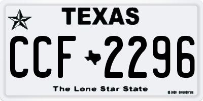 TX license plate CCF2296