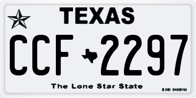 TX license plate CCF2297