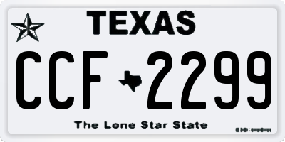 TX license plate CCF2299