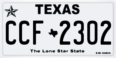 TX license plate CCF2302