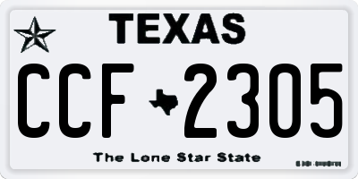 TX license plate CCF2305