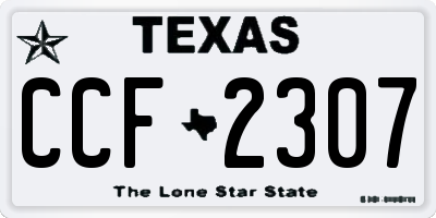 TX license plate CCF2307