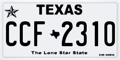 TX license plate CCF2310