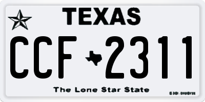 TX license plate CCF2311