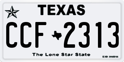 TX license plate CCF2313