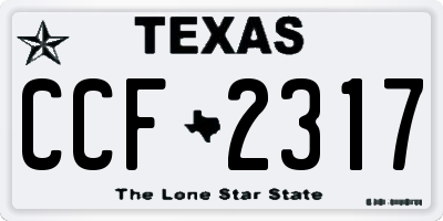 TX license plate CCF2317