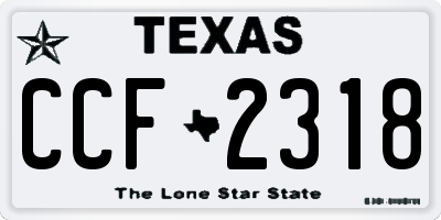 TX license plate CCF2318