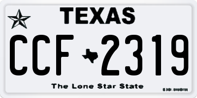 TX license plate CCF2319