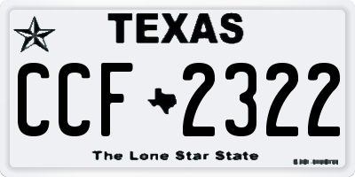 TX license plate CCF2322