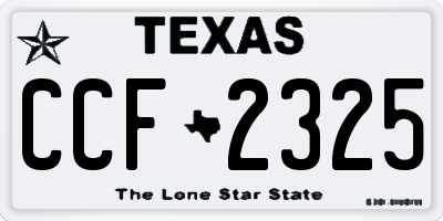 TX license plate CCF2325