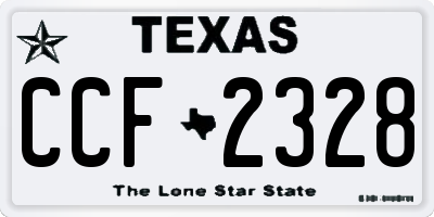 TX license plate CCF2328