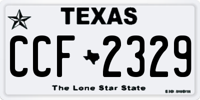 TX license plate CCF2329