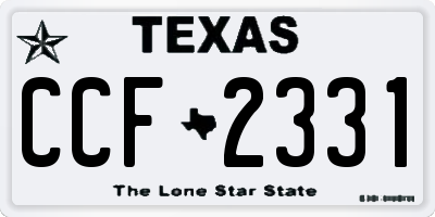 TX license plate CCF2331