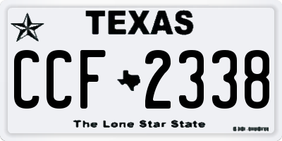 TX license plate CCF2338