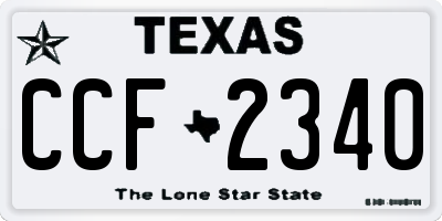TX license plate CCF2340