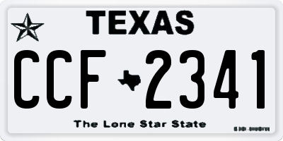 TX license plate CCF2341