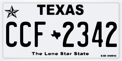 TX license plate CCF2342