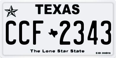 TX license plate CCF2343