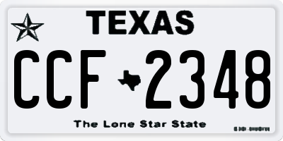 TX license plate CCF2348