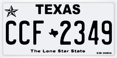 TX license plate CCF2349