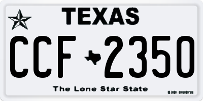 TX license plate CCF2350